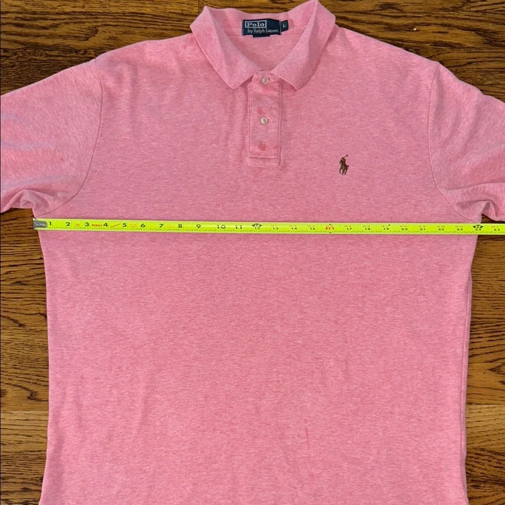 Polo by Ralph Lauren Men’s Heather Pink Short-Sleeve Golf Polo Size Large